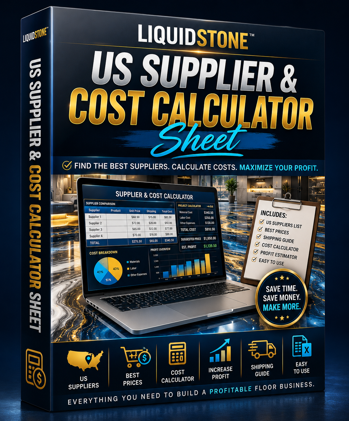 US Supplier & Cost Calculator Sheet